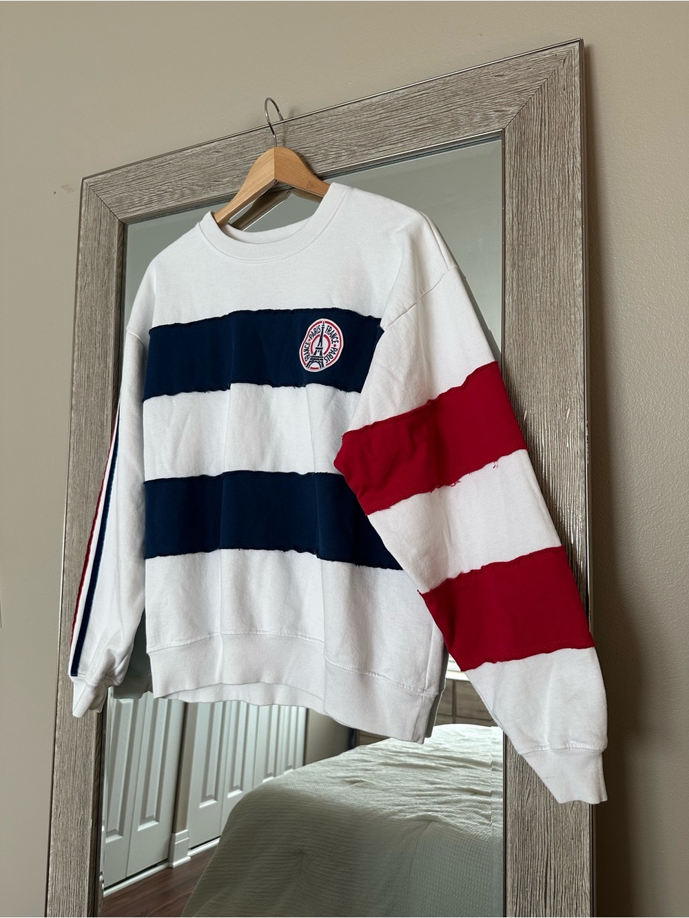 Free People x Ragabond Studio Paris France Striped Sweatshirt NWT Size Medium